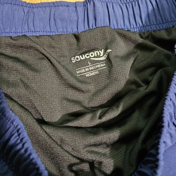 Saucony Outpace 3" Running Shorts Navy Blue Women's Size Large L Brief Lined New - Picture 5 of 12